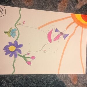 Colorful Bunny Art Print